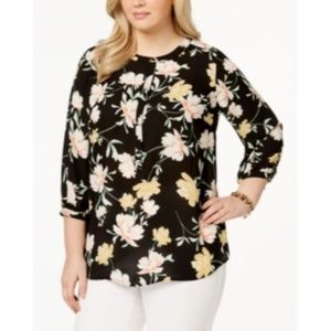 JM Collection Womens Plus Floral Blooms Sz 3x